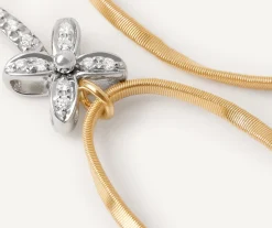 Marco Bicego Pendant D'Oreille Avec Elements Fleuris Paves De Diamants Online