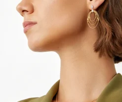 Marco Bicego Pendant D'Oreille Avec Elements Ovales Et Diamants New