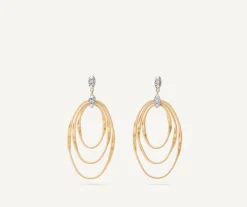 Marco Bicego Pendant D'Oreille Avec Elements Ovales Et Diamants New