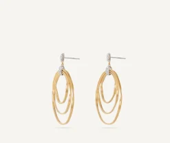 Marco Bicego Pendant D'Oreille Avec Elements Ovales Et Diamants New