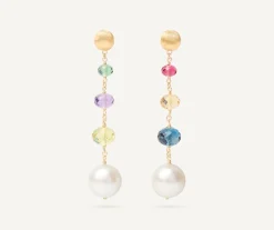 Marco Bicego Pendant D'Oreille Multicolore Avec Embout En Perle Flash Sale