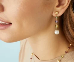 Marco Bicego Pendant D'Oreille Multicolore Avec Embout En Perle Flash Sale