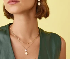 Marco Bicego Pendentif Avec Diamants Et Chaine Reglable Cheap